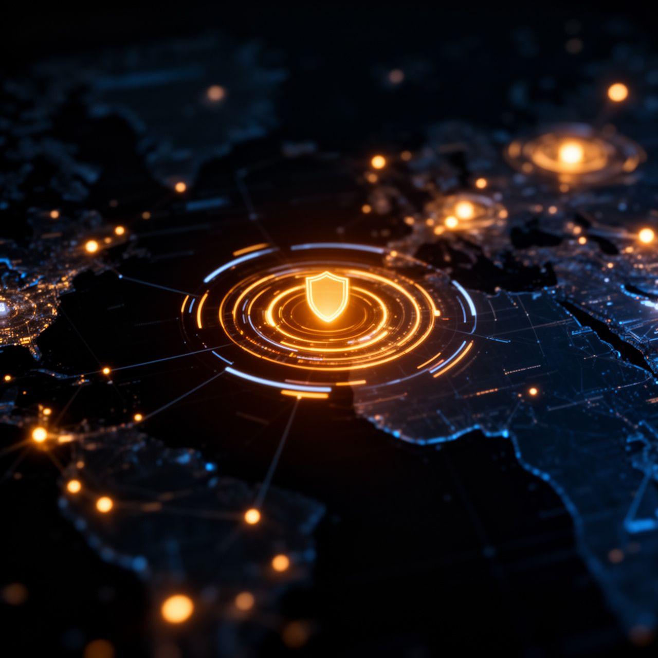 Digital network map with security scanning indicators